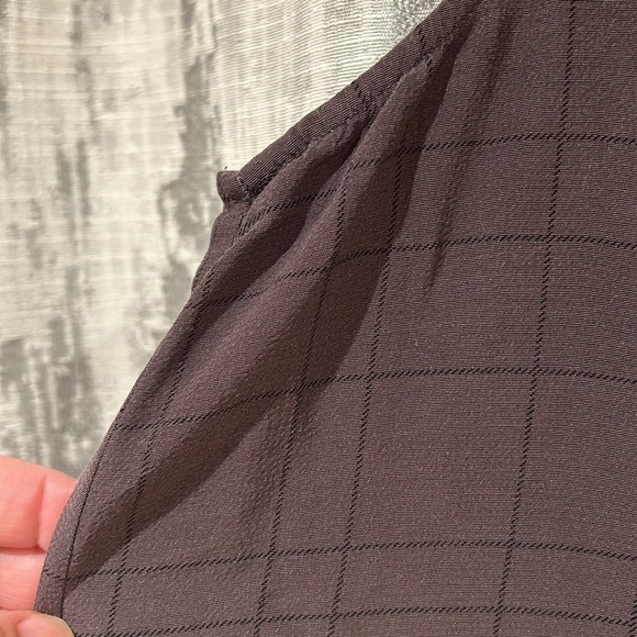 Eileen Fisher Twill Plaid Mandarin Collared Shirt Dress Womens Size Small - Picture 9 of 13